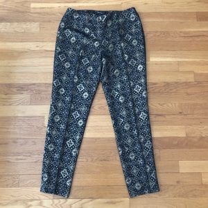 Navy Blue and Gold Lurex Pants - Lafayette 148